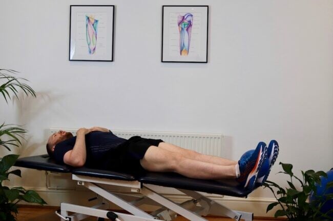 Picture of James McCormack doing a Adductor Strengthening Straight Leg