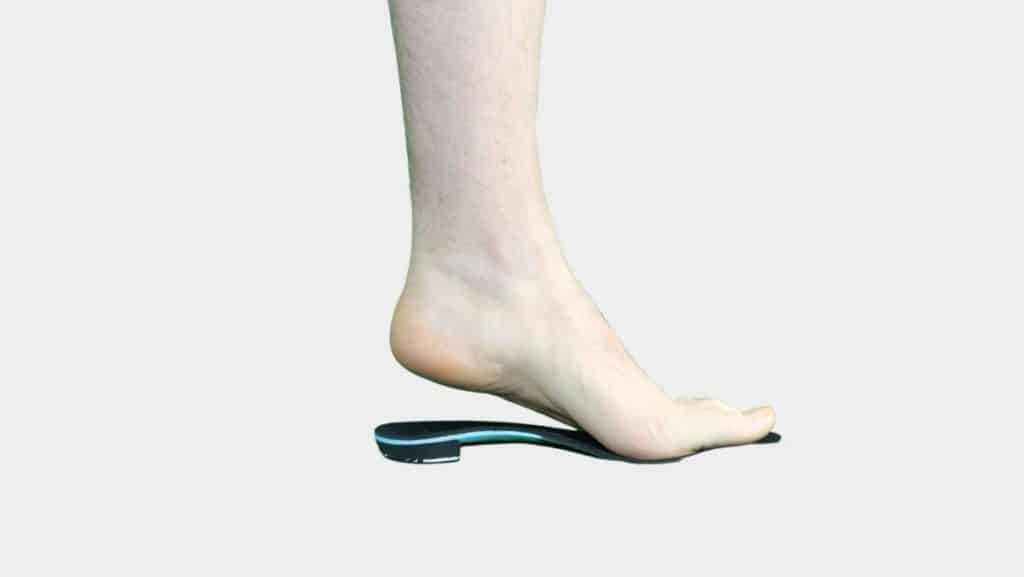Picture of a foot on a running orthotics