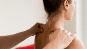 Photo of massage to the neck and shoulders