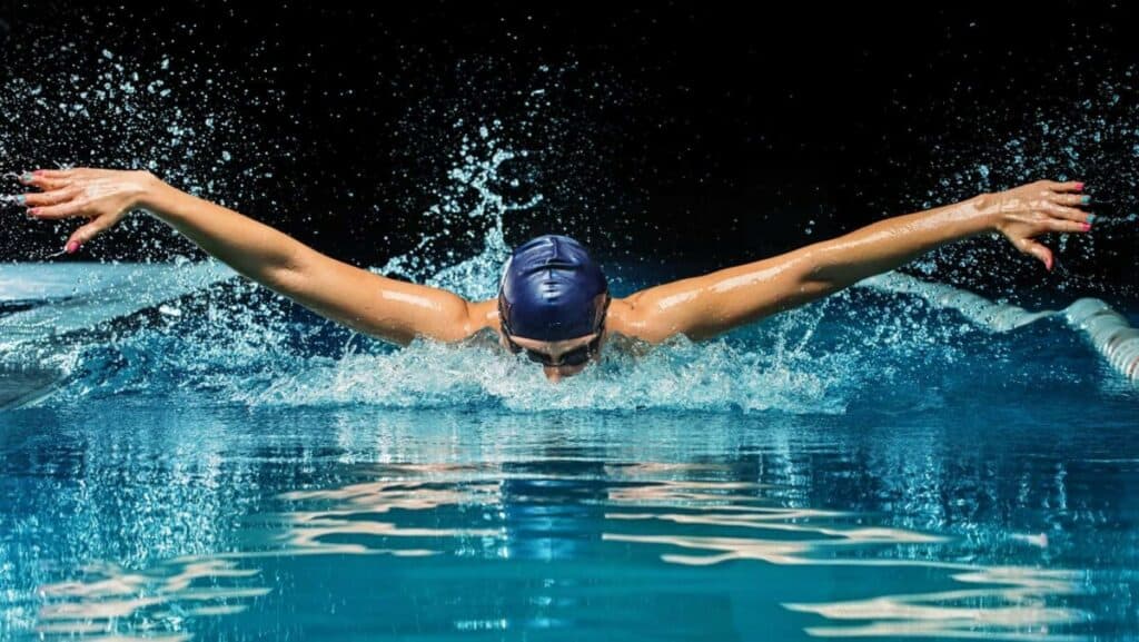 Picture of a person doing the Butterfly stroke swimming