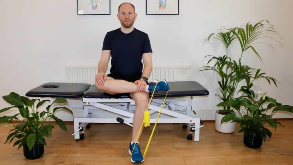 James McCormack doing a Posterior Tibial Tendon Strengthening Exercise