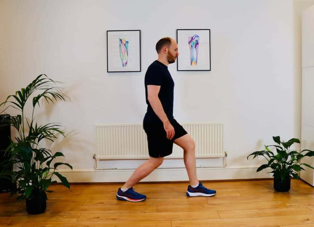 Picture of James McCormack doing a Standing Soleus Stretch